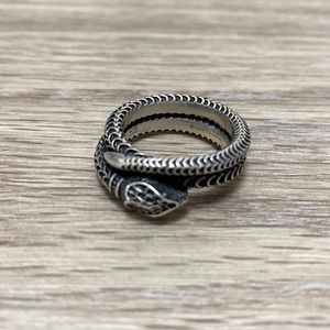 Sterling Silver Snake Wrap Ring - Silver